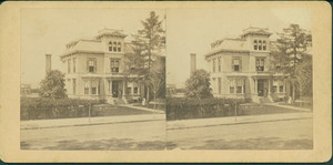 Stereograph of the Louis Prang House, Centre St., Roxbury, Mass., undated