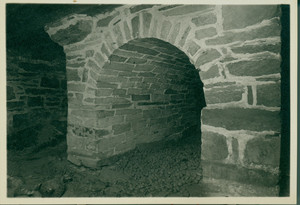 Interior view of the cellar at the Balch-Dean House, Shrewsbury, Mass., undated