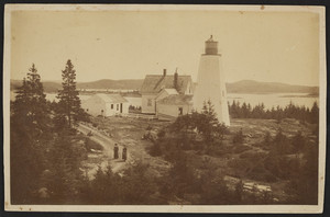 Exterior view of Dice Head Lighthouse, Castine, Maine, undated