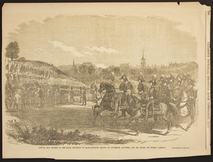 Annual May Review of the First Regiment of Massachusetts Militia by Governor Boutwell and his Staff, on Boston Common