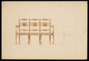 "Settee in Satinwood with Painted Decoration"