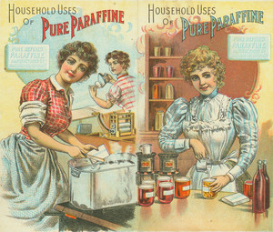 Trade card for Pure Refined Paraffine, as manufactured by the Standard Oil Company, New York, New York and Cleveland, Ohio, undated
