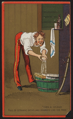Trade card for Dobbins' Electric Soap, I.L. Cragin & Co., 116 South 4th Street, Philadelphia, Pennsylvania, undated