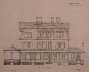 Set of architectural drawings of the Thomas Wigglesworth House, Manchester, Mass., Feb. 1889