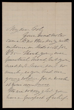 Alice W. Babcock to Thomas Lincoln Casey, April 30, 1886