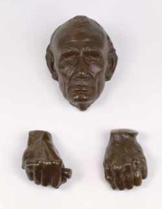 Life mask and hands of Abraham Lincoln