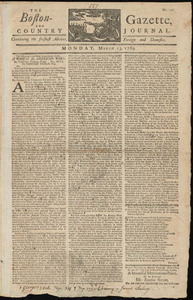 The Boston-Gazette, and Country Journal, 13 March 1769