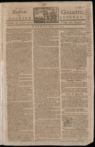 The Boston-Gazette, and Country Journal, 17 October 1774