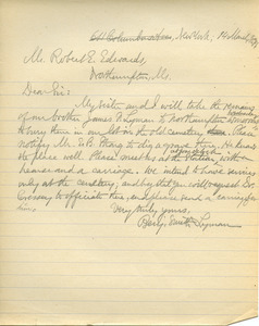 Letter from Benjamin Smith Lyman to Robert E. Edwards