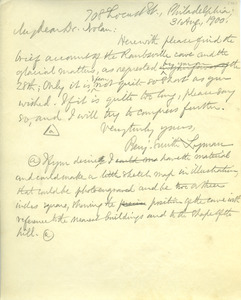 Letter from Benjamin Smith Lyman to Edward J. Nolan