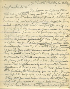 Letter from Benjamin Smith Lyman to Franklin B. Sanborn