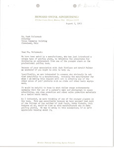 Letter from Jim Hobbins to Mark H. McCormack