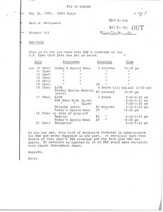 Memorandum from Shigeki Uji to Mark H. McCormack