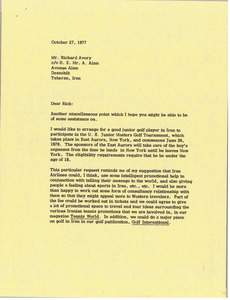 Letter from Mark H. McCormack to Richard Avory