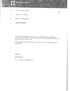 Memorandum from Mark H. McCoramck to Arthur J. Lafave