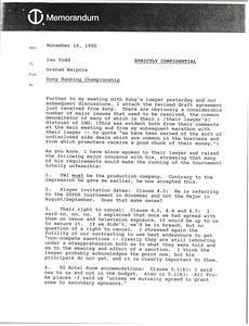 Memorandum from Graham Walpole to Ian Todd