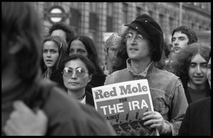 John Lennon holding up a copy of Red Mole (Marxist underground ...