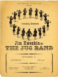 The Harvard Outing Club presents Unblushing Brassiness, Jim Kweskin & the Jug Band