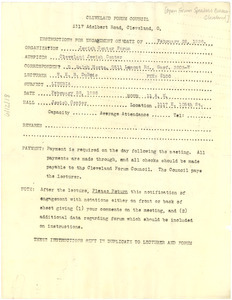 Open Forum Speakers Bureau engagement instruction form - Digital ...