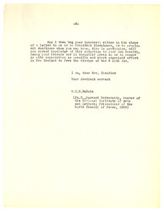Letter from W. E. B. Du Bois to Rev. Chandler