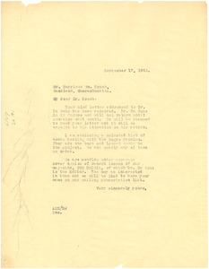 Letter from Augustus Granville Dill to Harrison William Keach