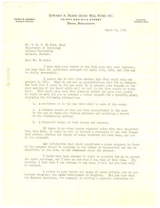 Letter from Percy S. Brown to W. E. B. Du Bois