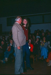 Peter Caddy with Michael Rapunzel before lecture in Theater