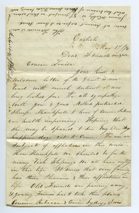 Letter from J. B. Weakley to Louisa Gass