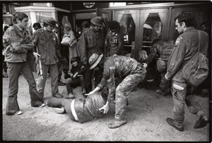 Vietnam Veterans Against the War demonstration 'Search and destroy': veterans taking 'prisoners of war'