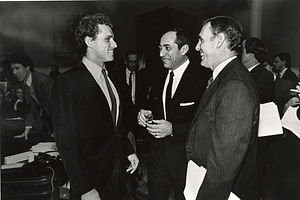 Joseph P. Kennedy II, New York Governor Mario Cuomo and Mayor Raymond L. Flynn