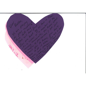 "You are loved" heart-shaped card (San Antonio, Texas)
