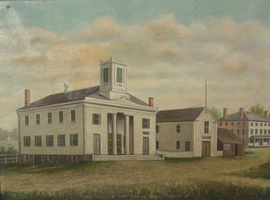 Town Hall and fire engine house, Church St., South Reading, 1852