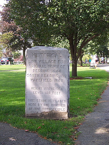 Historical marker, Wakefield, Mass.