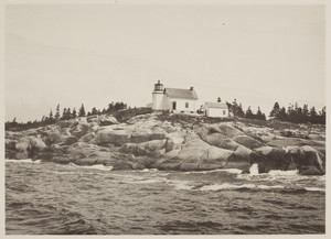 Exterior view of Heron Neck Lighthouse, Green Island, Maine, undated