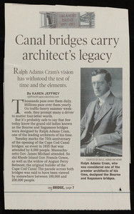 "Canal bridges carry architect's legacy," Cape Cod Times, June 20, 2010