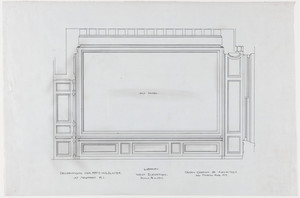 Library elevation, west, 3/4 inch scale, residence of E. H. G. Slater, "Hopedene", Newport, R.I., (1898) 1902-3.