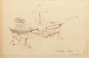 "Library Table of Mahogany"