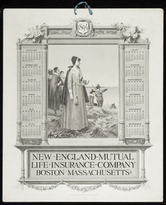 Calendar for New England Mutual Life Insurance Co., Post Office Square, Boston, Mass., 1894