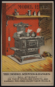 Trade card for The Model Stoves & Ranges, location unknown, undated