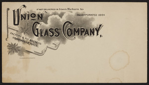 Envelope for Union Glass Company, Somerville, Mass., undated