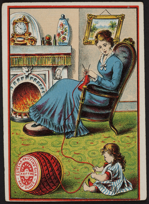 Trade card for Eureka Knitting Silk, location unknown, undated