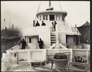 St. Croix, deck coated with ice