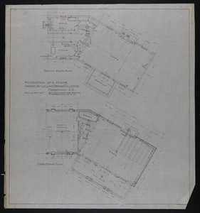 Set of elevations and floor plans of the Lillian Stokes Gillespie House, Stamford, Conn., undated