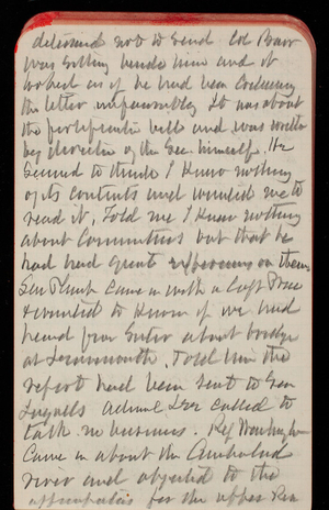 Thomas Lincoln Casey Notebook, February 1890-April 1890, 79, determined not to send Col Barr