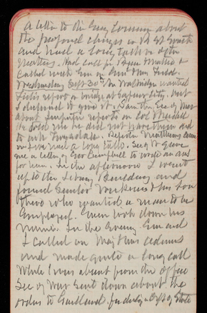 Thomas Lincoln Casey Notebook, May 1891-September 1891, 97, a letter to the