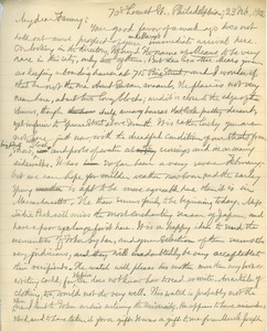 Letter from Benjamin Smith Lyman to Fanny Brewer