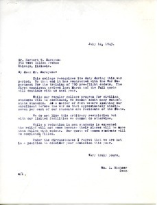 Letter from Massachusetts State College to Herbert T. Murayama