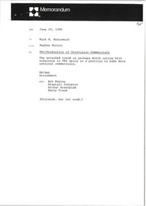 Memorandum from Hughes Norton to Mark H. McCormack