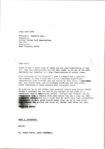 Letter from Mark H. McCormack to William C. Campbell