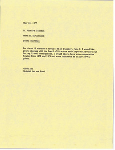 Memorandum from Mark H. McCormack to H. Richard Isaacson